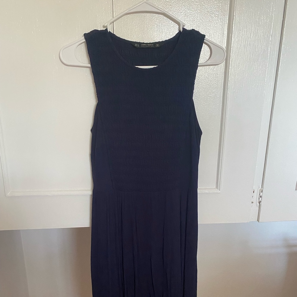Zara midi dress navy blue